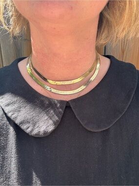 Gold Filled herringbone necklace